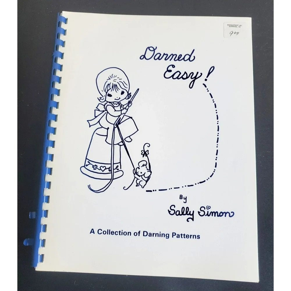 1981 Darned Easy Needlepoint Pattern Book by Sally Simon NOS